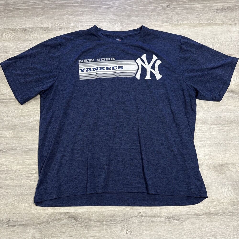 New York Yankees Shirt MLB Genuine Merchandise Men's Blue Top 2XL Polyester Tee